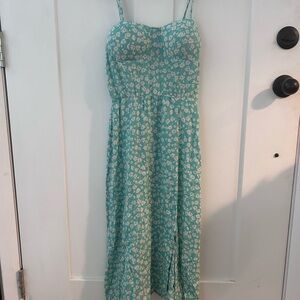Lily Rose Green Spaghetti Strap Sundress